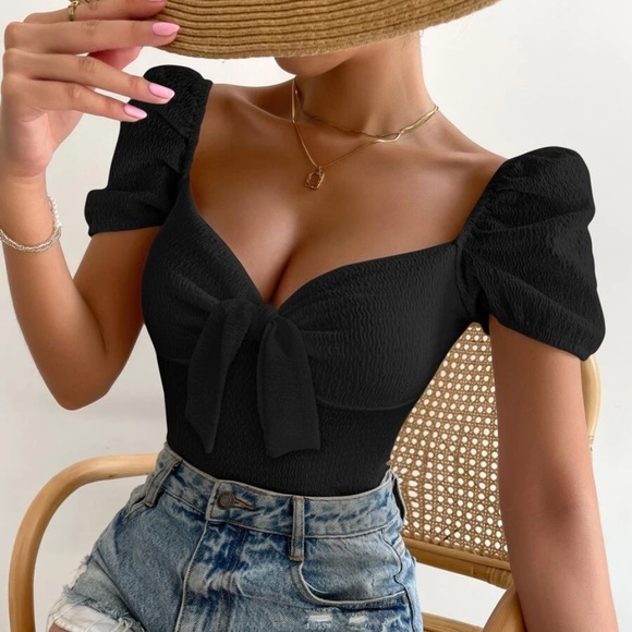 Boho Puff Sleeve Top - Picture 2 of 10